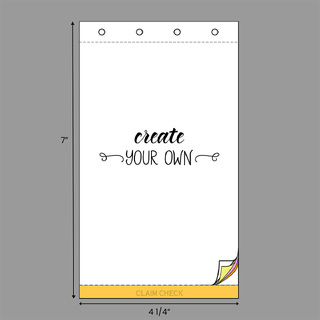 Custom business forms with tag, 4 1/4" x 7" - 6-part