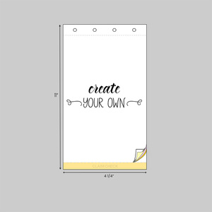 Custom carbonless forms with tag - 4 1/4" x 11", sixtuplicate format
