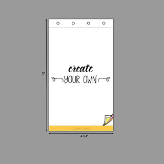 Custom carbonless forms with tag - 4 1/4" x 11", sixtuplicate format
