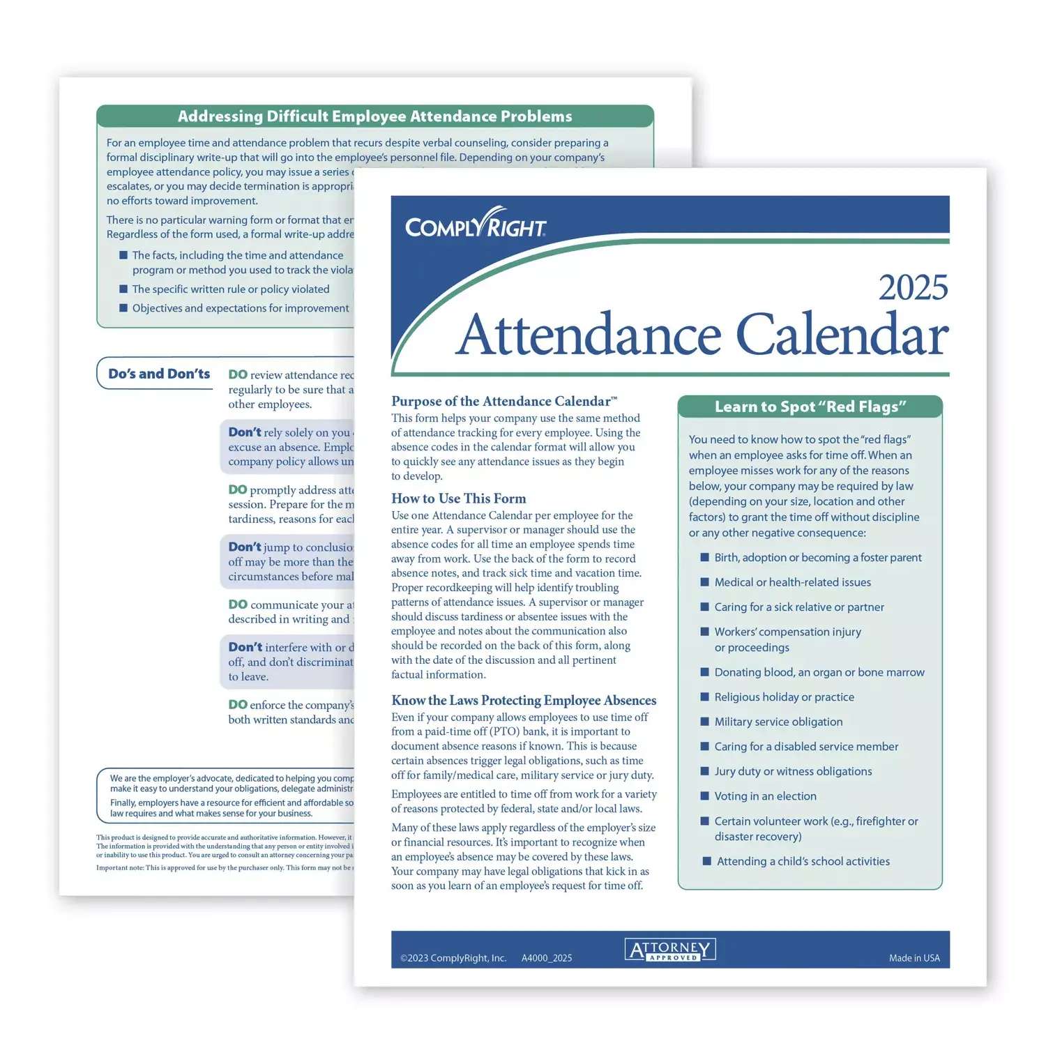Attendance Calendar Kit
