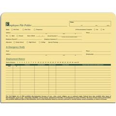 Pre-printed HR employee folders