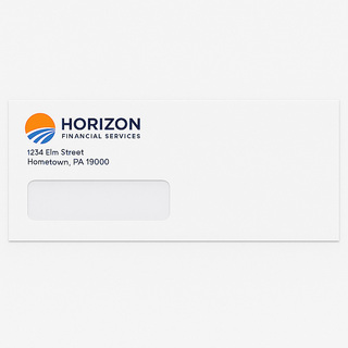 Design your own full color business return envelopes with window online