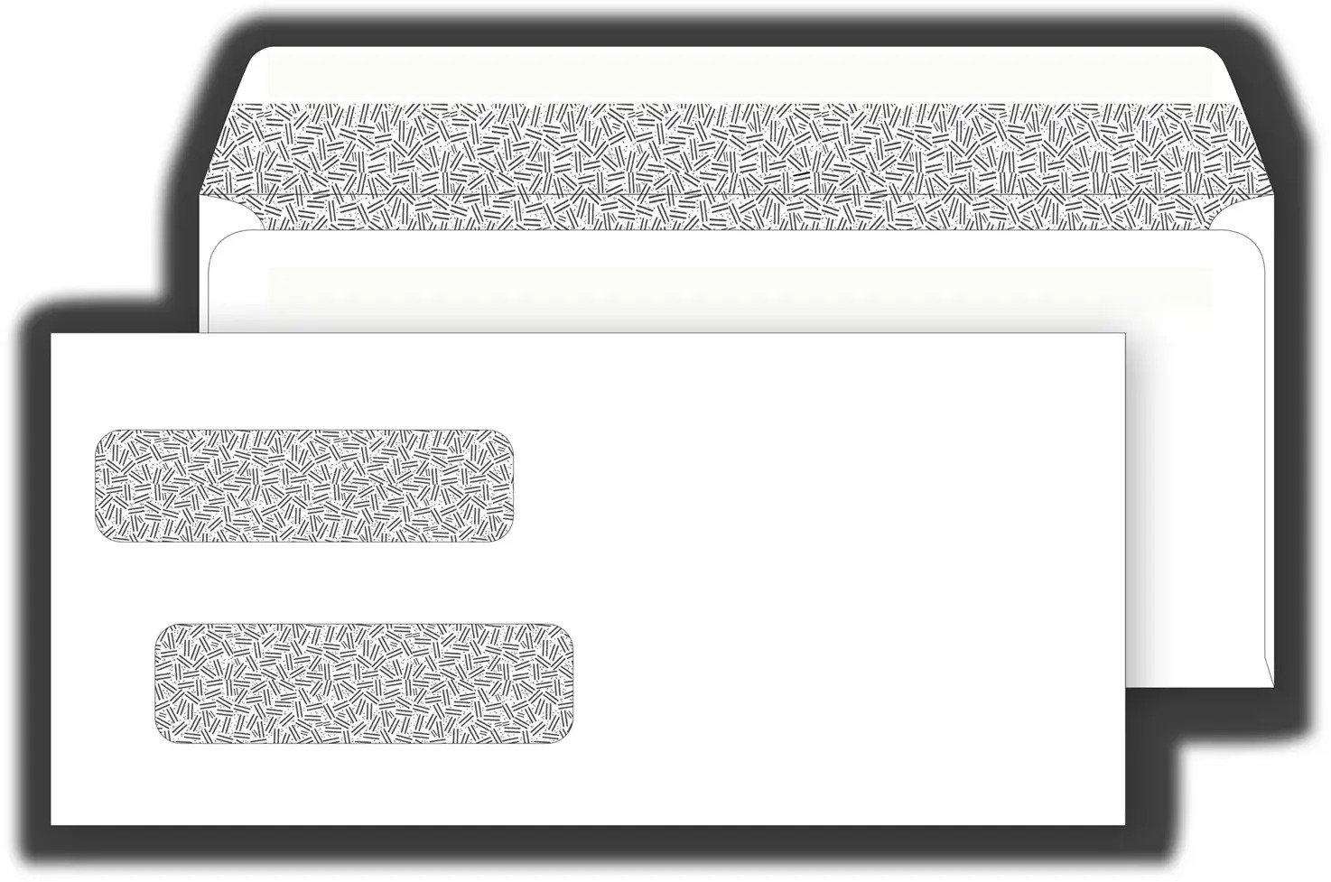 Confidential Self Seal Envelopes - Two Windows