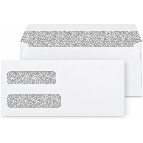 Confidential Self Seal Envelopes - Two Windows