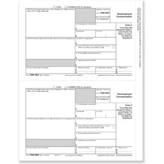 Bulk 1099-NEC Payer & State Copy C Cut Tax Forms
