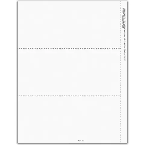 Bulk Tax Forms - Blank 1099-NEC Form, 3-Up with Copy B
