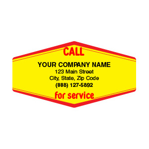 Red & Yellow Weatherproof Label Printing