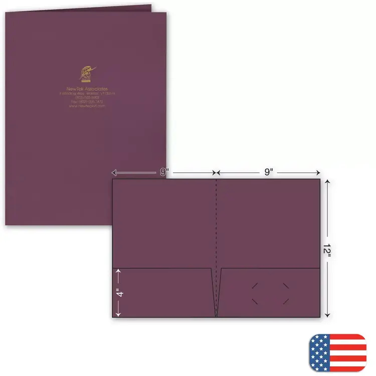 Foil Stamped Linen Presentation Folders