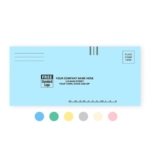 Custom return business envelope printing printed on pastel color paper