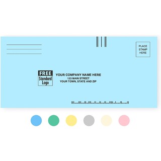 Custom return business envelope printing printed on pastel color paper
