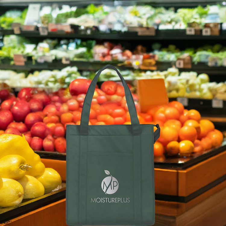 Recyclable grocery bags with your business logo
