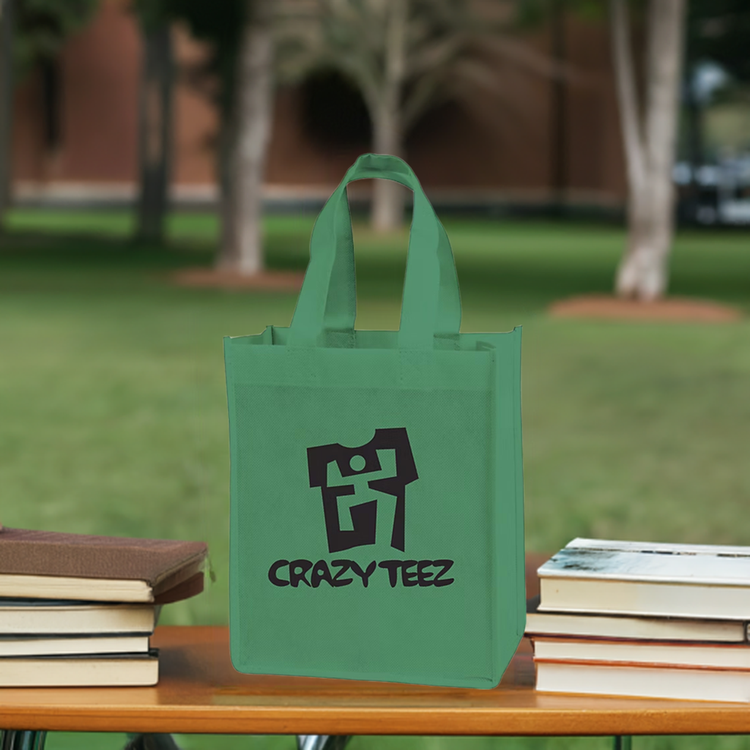 Custom printed book tote bags with business logo