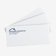 Custom printing of business envelopes