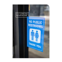 Static cling rectangle-shaped sticker for windows
