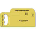 Custom printed door hanger envelope on kraft-manila colored paper
