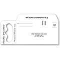 Custom printed door hanger envelopes on white paper