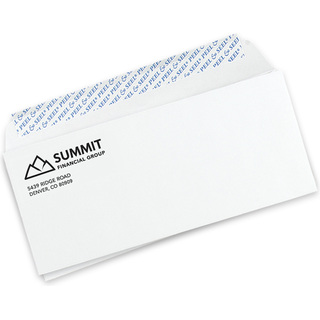 Custom business envelopes with peel and seal strip on the back flap