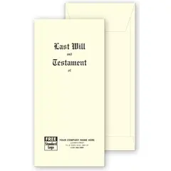 Last will and testament envelopes for legal firms or attorneys