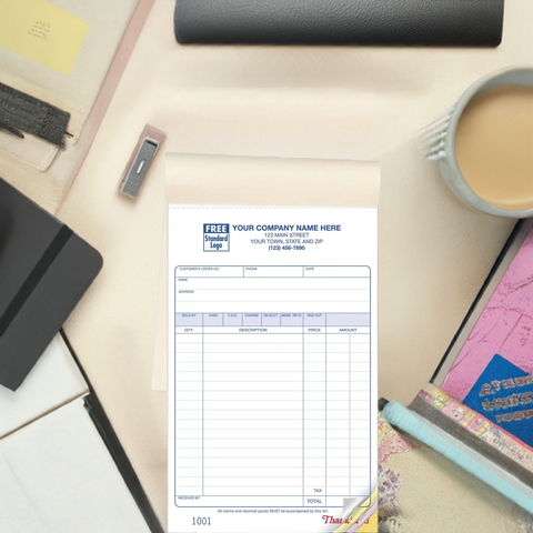 Custom printed sales book for business