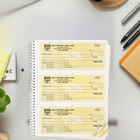 Custom printed receipt book - perfect for non-profits