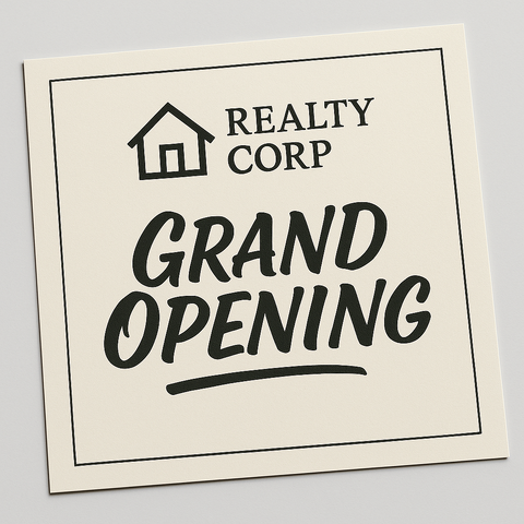 Custom printed announcement cards for businesses and non-profit organizations