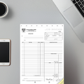 Custom job invoices with job cost record on the back