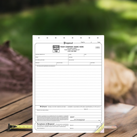 Landscaping business proposal business forms with logo