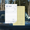Auto service and repair work orders with logo
