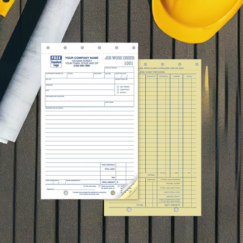 Plumbing & HVAC work orders with logo