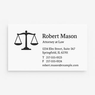 Custom business cards printed on premium paper in black ink on the front side only