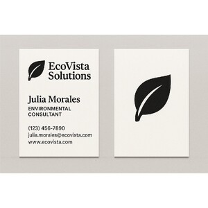 Custom business cards printed on premium paper in black ink on both sides