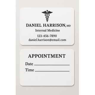Custom business cards printed on premium paper with raised ink (black only) on both sides