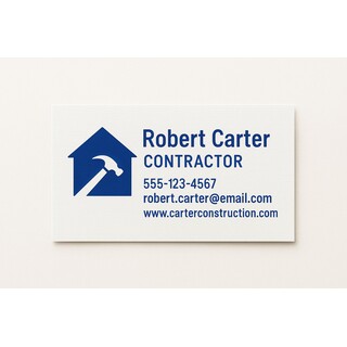 Custom business cards printed in one ink color on the front