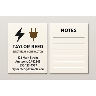 Double-sided business card design done in minutes with 2 ink colors