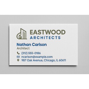 Premium 1-Sided Business Cards with 2 Custom Color Printing & Raised Ink