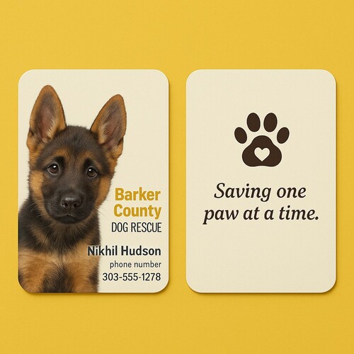 Design your own 2-sided business card online with pictures