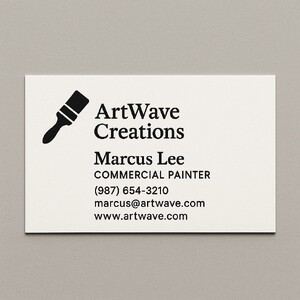 Custom business cards printed on sturdy paper in black ink on the front side only
