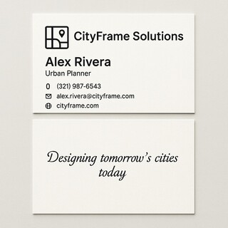Custom business cards printed on premium natural white paper in black ink on both sides