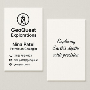 Business cards custom printed on premium paper in black ink on both sides