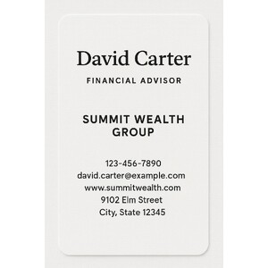 Custom linen business cards with rounded corners printed in black ink