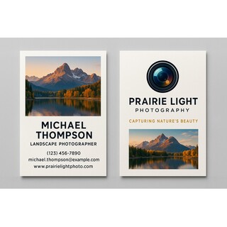 Business Cards Printed in Full Color on Premium Linen Paper - 2-Sided