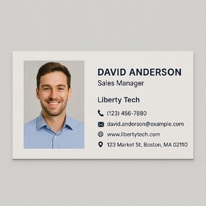 Business Cards Printed in Full Color on Linen Paper