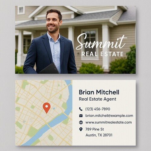 Purchase 2-sided business cards online with my own picture