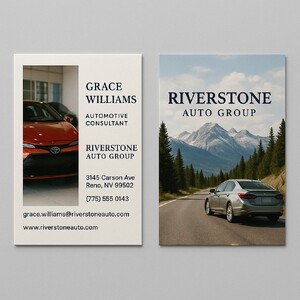 Create your own linen business cards with pictures and raised ink