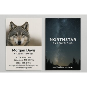 Double-Sided Business Cards Printed in Raised Full Color Ink