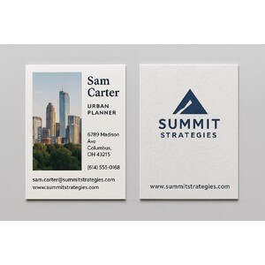 Create your own custom linen business cards with raised ink - 2-sided design