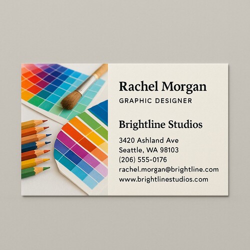 Raised printing for full color business cards and images