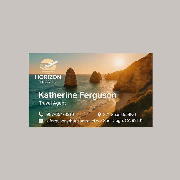 Design professional business cards online using templates