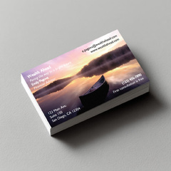Custom business cards printed with raised ink thermography