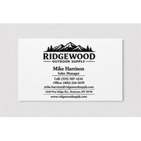 Custom business cards with black ink using thermography